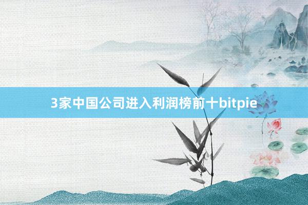 3家中国公司进入利润榜前十bitpie