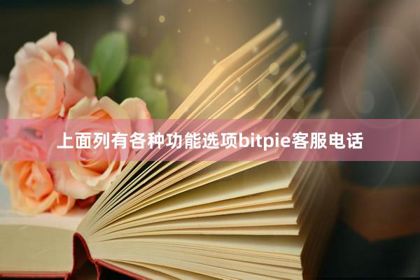 上面列有各种功能选项bitpie客服电话