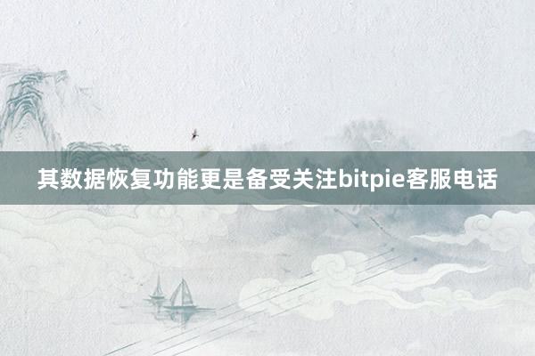 其数据恢复功能更是备受关注bitpie客服电话