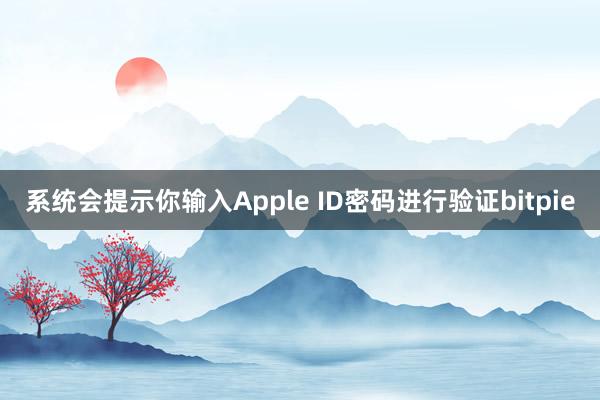 系统会提示你输入Apple ID密码进行验证bitpie