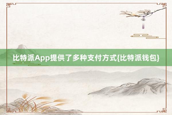 比特派App提供了多种支付方式{比特派钱包}