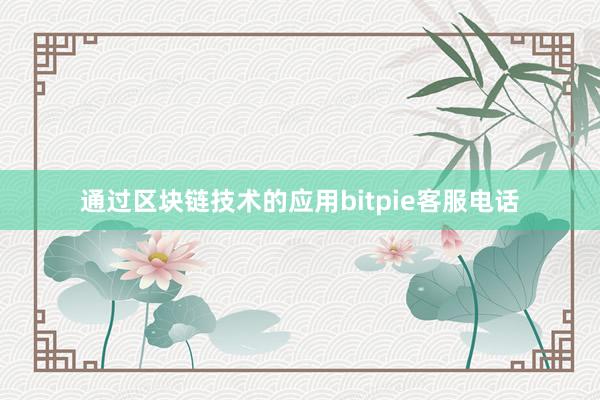 通过区块链技术的应用bitpie客服电话