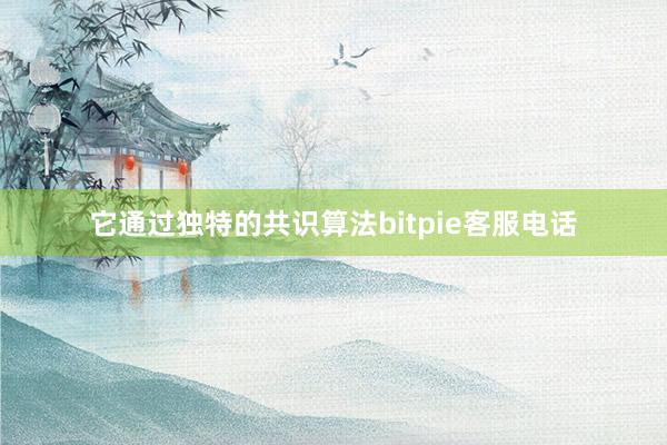 它通过独特的共识算法bitpie客服电话