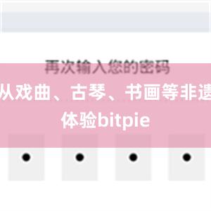 从戏曲、古琴、书画等非遗体验bitpie