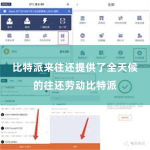 比特派来往还提供了全天候的往还劳动比特派